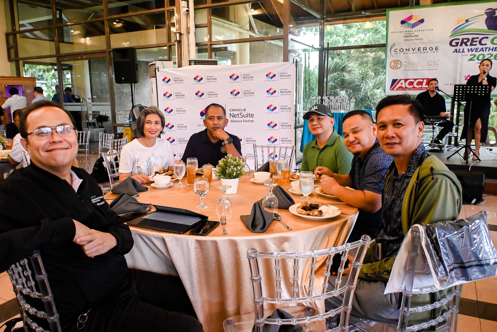Guests seated together at the GREC Golf All Weather Cup 2026 reception