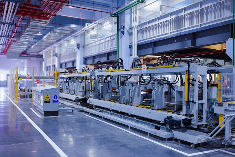 Modern manufacturing production line